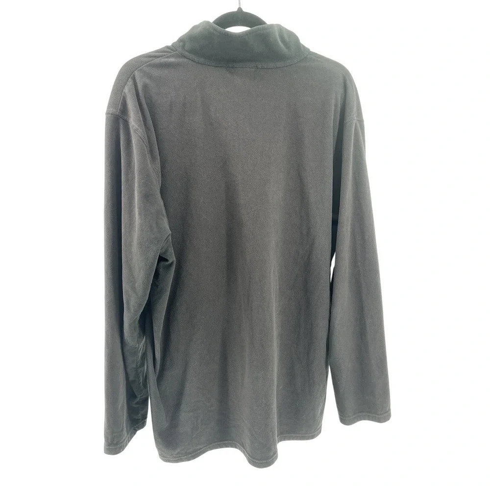 The North Face TKA-100 Light Weight Black 1/4 Zip Fleece Jacket Men's XXL